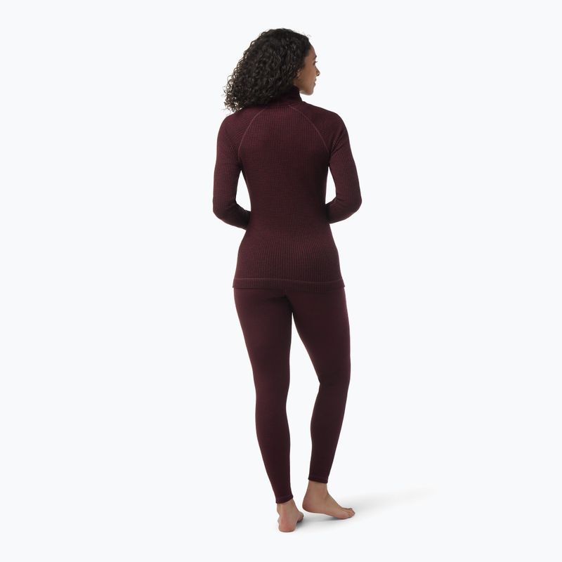 Жіноча термоактивна кофта Smartwool Thermal Merino Rib Turtleneck black cherry heather 6