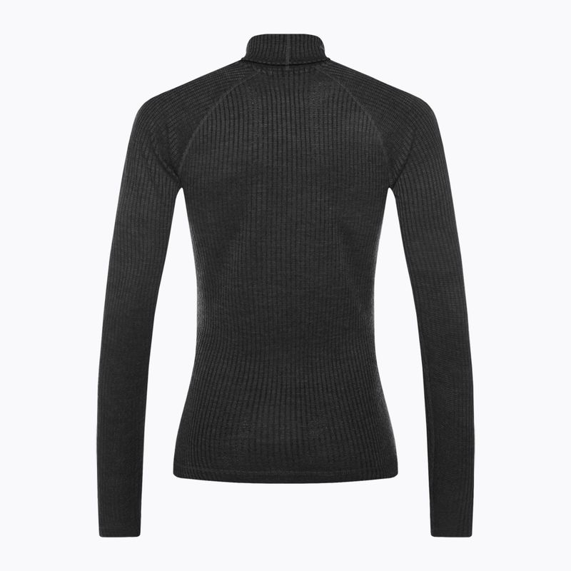 Жіноча термоактивна кофта Smartwool Thermal Merino Rib Turtleneck charcoal heather 2