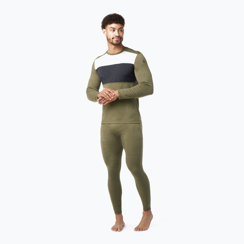 Термокофта чоловіча Smartwool Classic Thermal Merino Base Layer Colorblock Crew Boxed зелена SW016354K66 5
