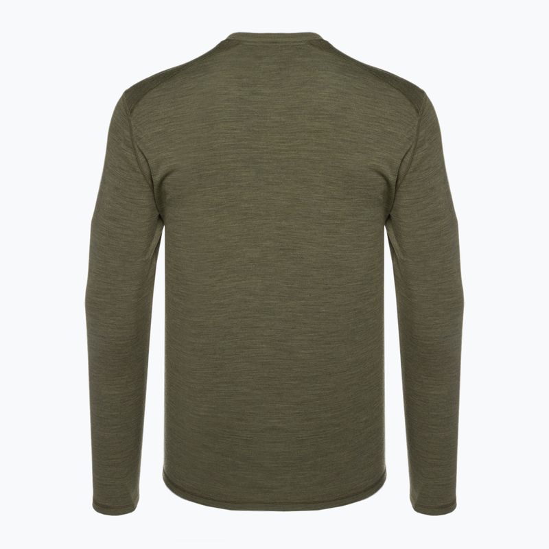 Термокофта чоловіча Smartwool Classic Thermal Merino Base Layer Colorblock Crew Boxed зелена SW016354K66 2
