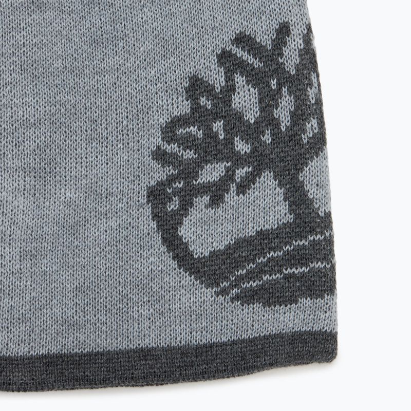 Чоловіча зимова шапка Timberland Reversible Logo Beanie світло-сірий верес 2