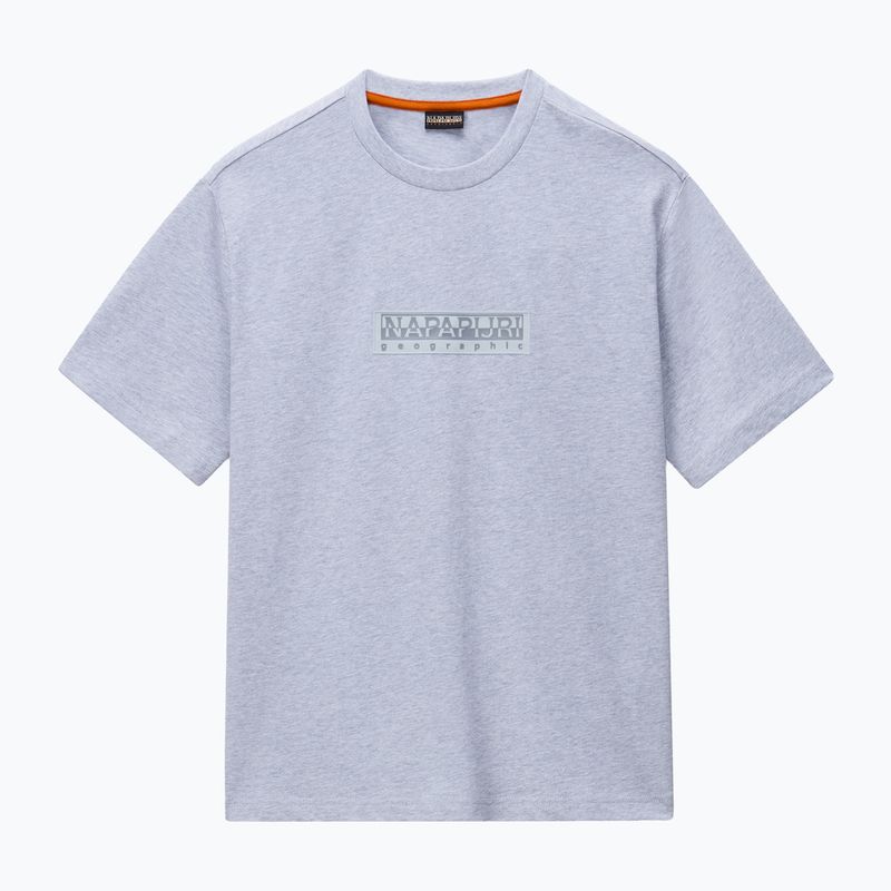 Футболка чоловіча Napapijri S-Box Logo light grey melange 4