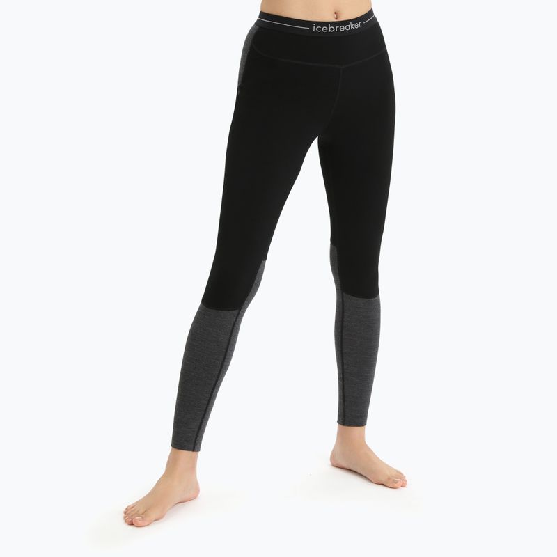 Термоштани жіночі icebreaker ZoneKnit 200 black/jet heather/cb