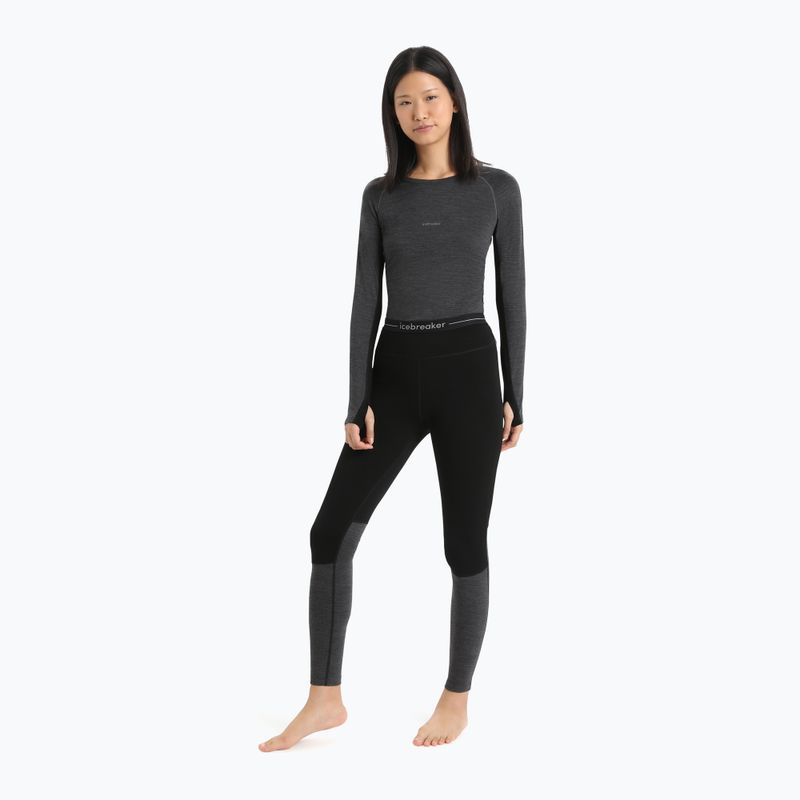 Термоштани жіночі icebreaker ZoneKnit 200 black/jet heather/cb 2