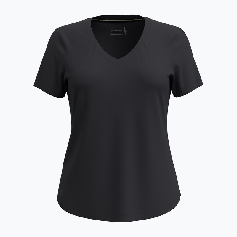 Футболка трекінгова жіноча Smartwool Active Ultralite V-Neck black