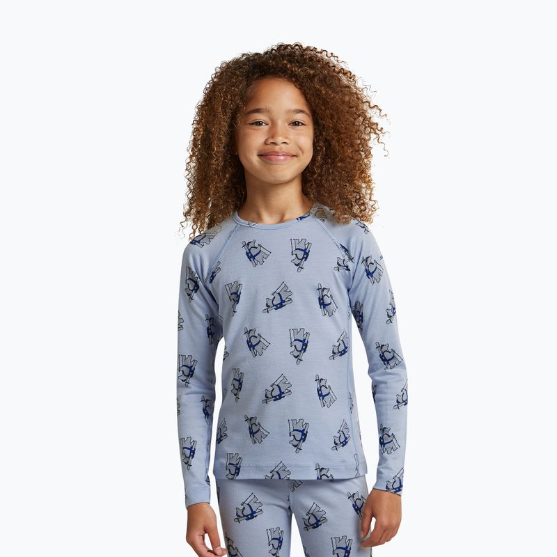 Кофта термоактивна дитяча Icebreaker Merino 200 Oasis Crewe Bear Tour Zinc Blue/Aop 4