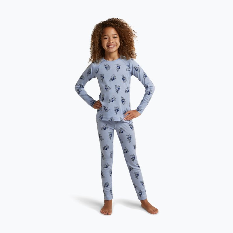 Кофта термоактивна дитяча Icebreaker Merino 200 Oasis Crewe Bear Tour Zinc Blue/Aop 5