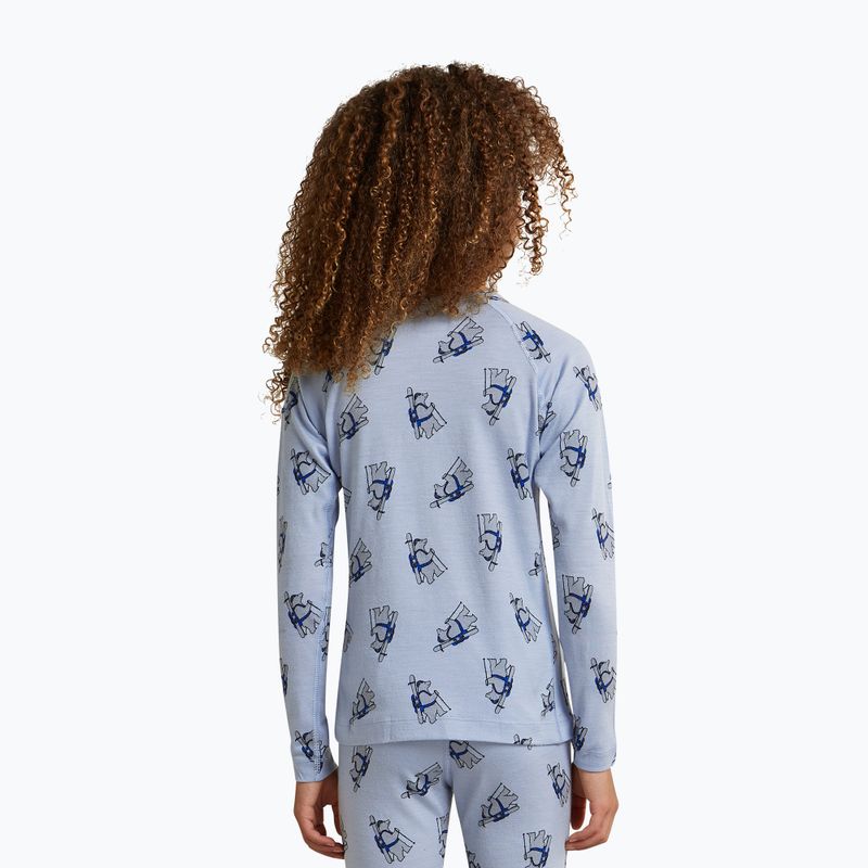 Кофта термоактивна дитяча Icebreaker Merino 200 Oasis Crewe Bear Tour Zinc Blue/Aop 6