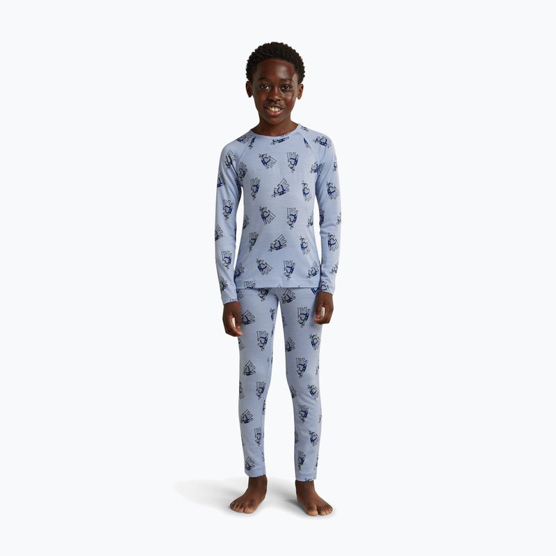 Кофта термоактивна дитяча Icebreaker Merino 200 Oasis Crewe Bear Tour Zinc Blue/Aop 9