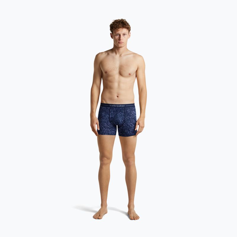 Боксери термоактивні чоловічі Icebreaker Merino 150 Anatomica Moss Bloom midnight navy/aop 3