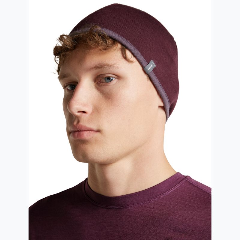 Шапка icebreaker Merino 200 Oasis Reversible Beanie berry/grey plum 7