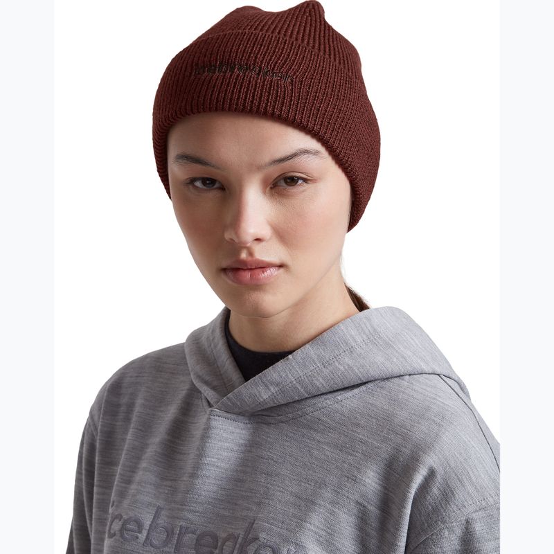 Шапка зимова icebreaker Merino All Day Toque Beanie port/bittersweet 7