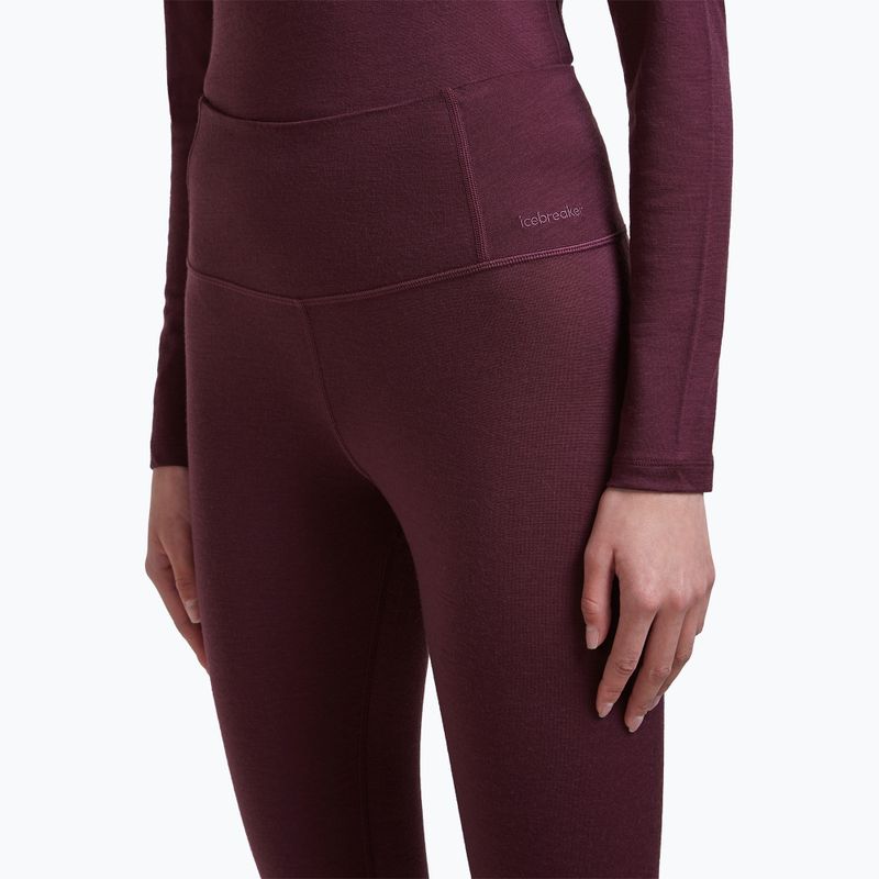 Штани термоактивні жіночі Icebreaker Merino 200 Oasis High Rise Leggins dark berry 5