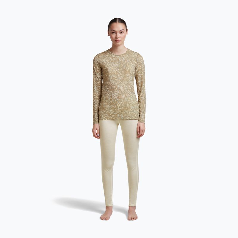 Лонгслів жіночий icebreaker Merino 200 Oasis Crewe Moss Bloom cumin/undyed/aop 4