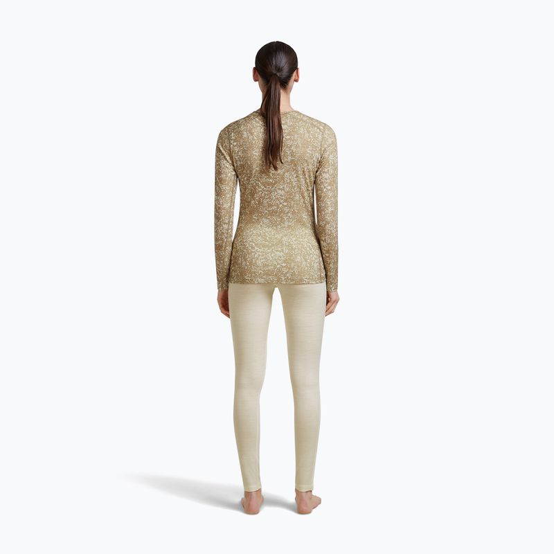 Лонгслів жіночий icebreaker Merino 200 Oasis Crewe Moss Bloom cumin/undyed/aop 5