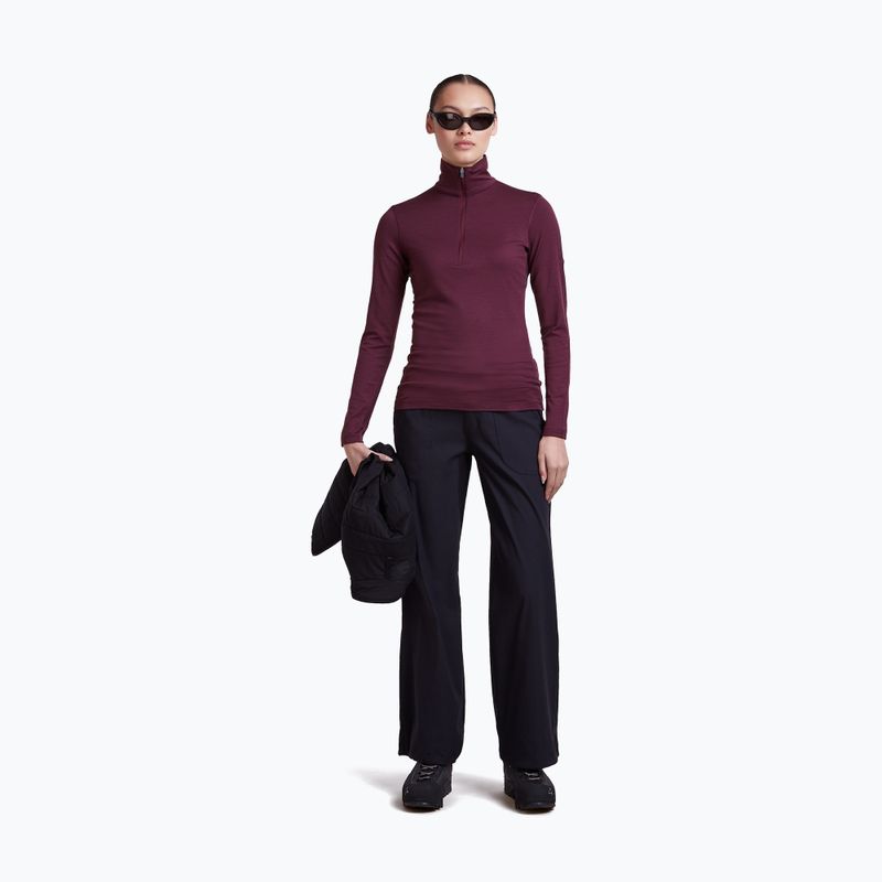 Кофта термоактивна жіноча Icebreaker 200 Oasis LS Half Zip dark berry 2