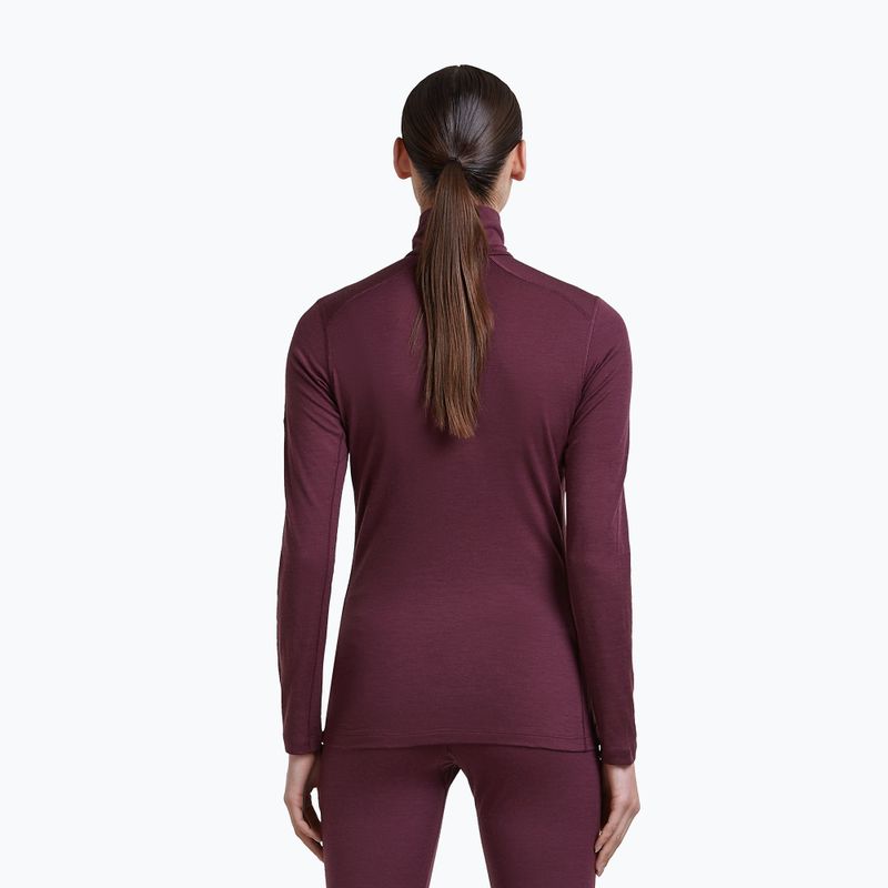 Кофта термоактивна жіноча Icebreaker 200 Oasis LS Half Zip dark berry 3
