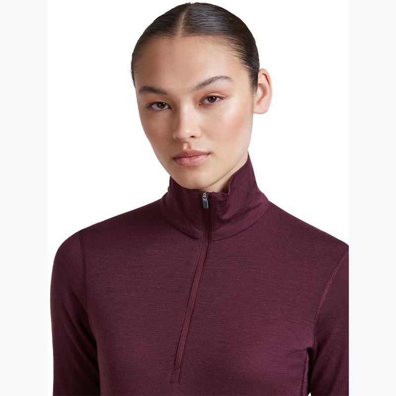 Кофта термоактивна жіноча Icebreaker 200 Oasis LS Half Zip dark berry 6