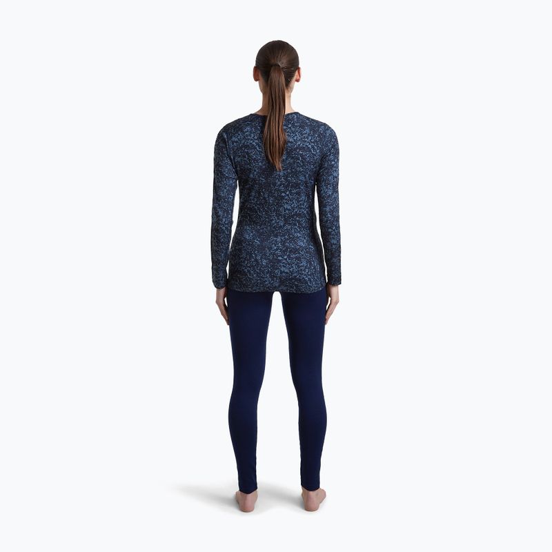 Лонгслів жіночий icebreaker Merino 200 Oasis Crewe Moss Bloom navy/dawn/aop 4