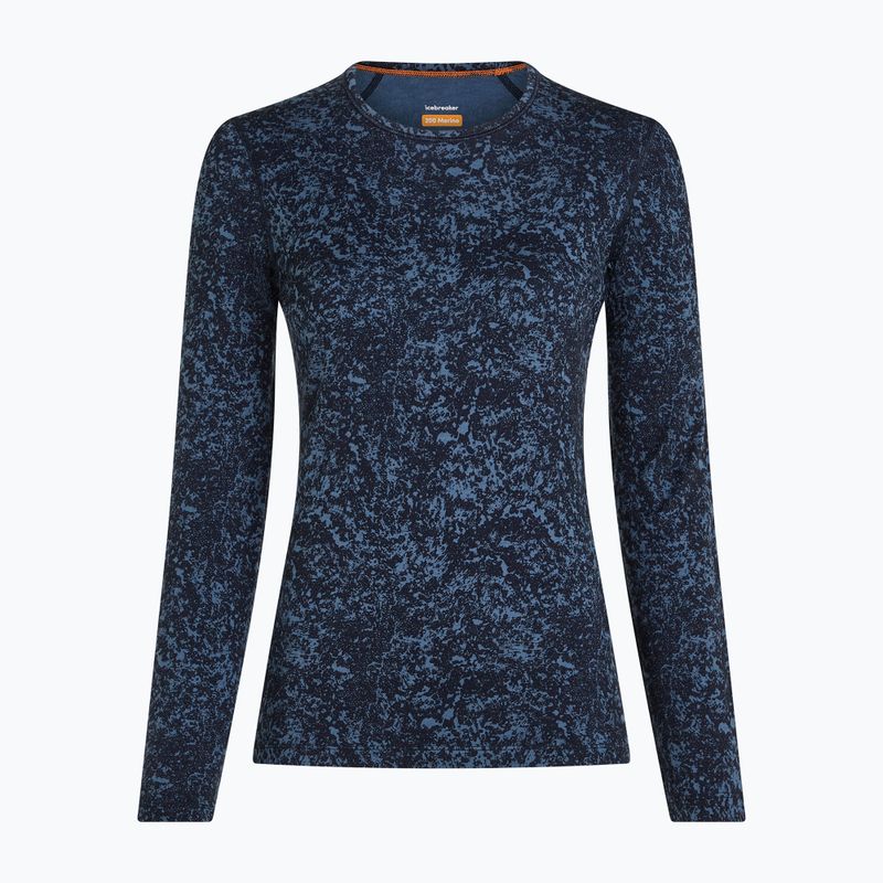 Лонгслів жіночий icebreaker Merino 200 Oasis Crewe Moss Bloom navy/dawn/aop 7