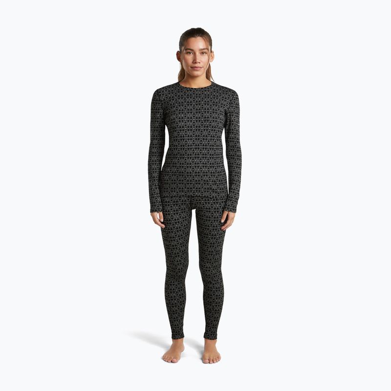 Кофта термоактивна жіноча Icebreaker Merino 260 Tech Vertex Crewe Black/Snow 2