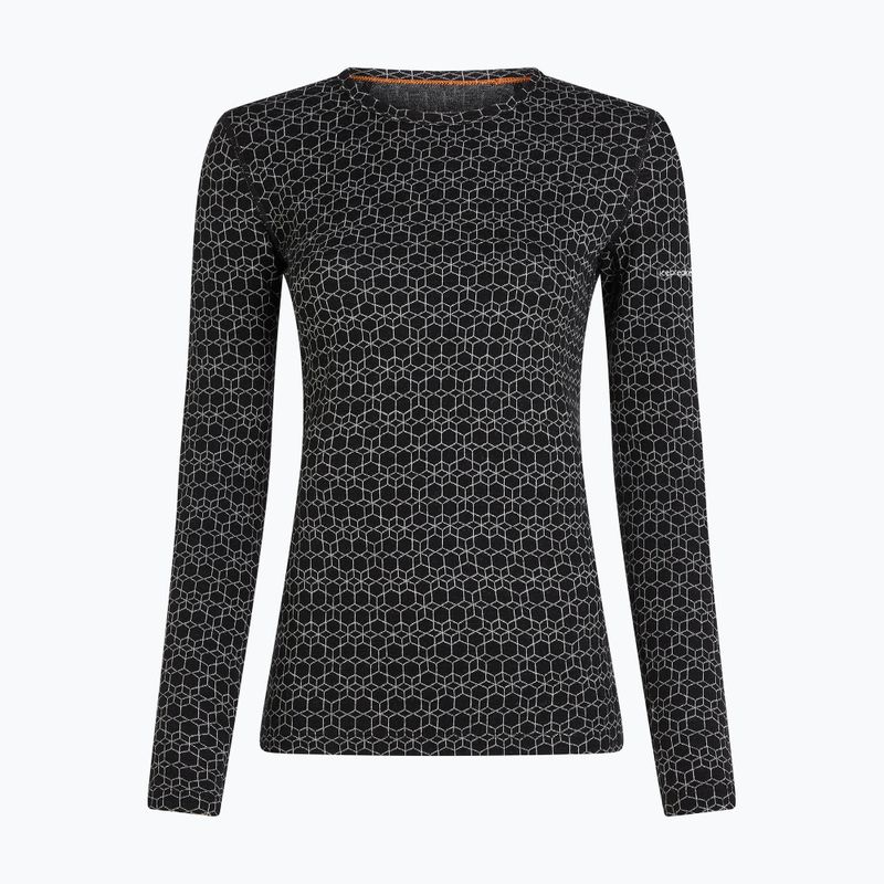 Кофта термоактивна жіноча Icebreaker Merino 260 Tech Vertex Crewe Black/Snow 5