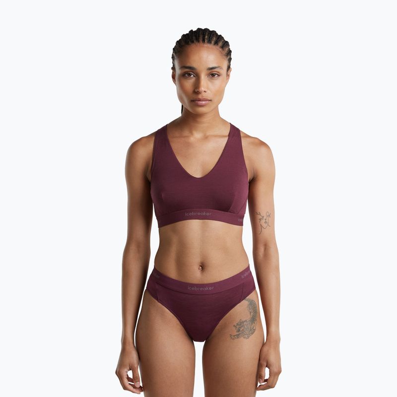 Бюстгальтер термічний icebreaker Merino 125 Cool-Lite Sprite Racerback dark berry 2