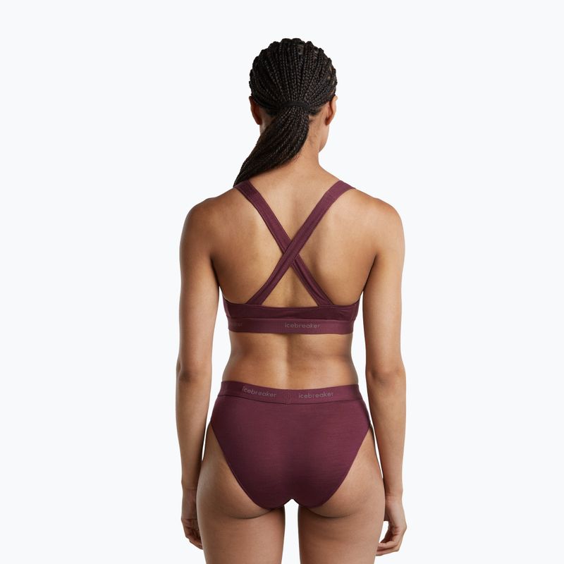 Бюстгальтер термічний icebreaker Merino 125 Cool-Lite Sprite Racerback dark berry 4
