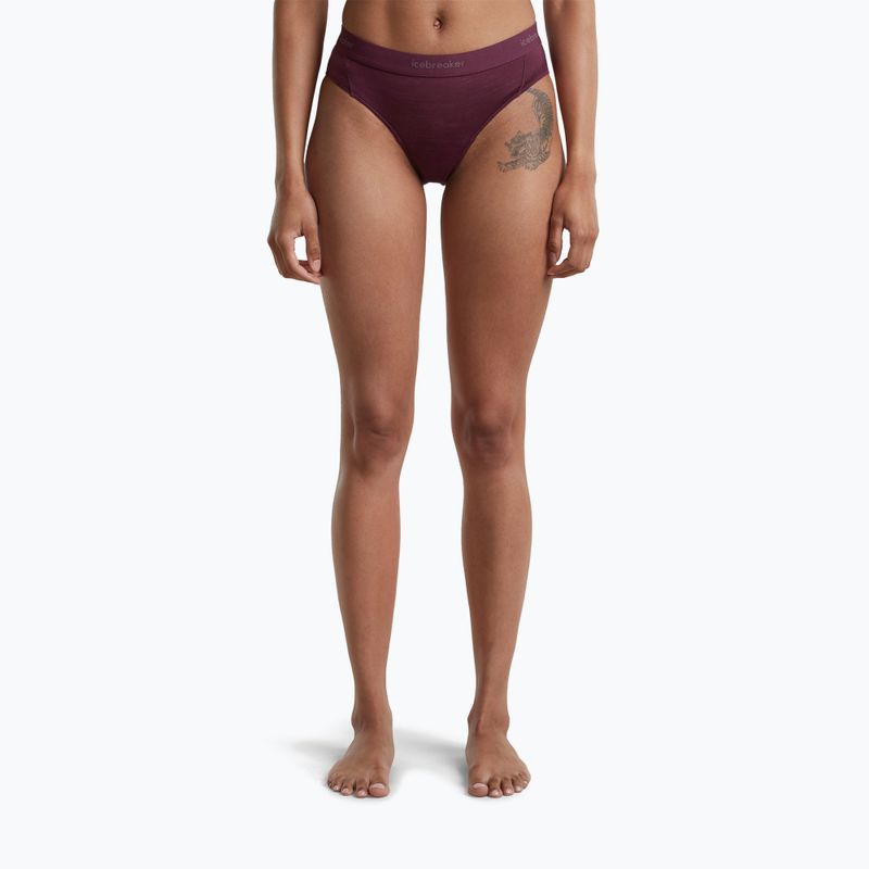 Труси термоактивні жіночі Icebreaker Merino 125 Cool-Lite Sprite Hipster dark berry 2