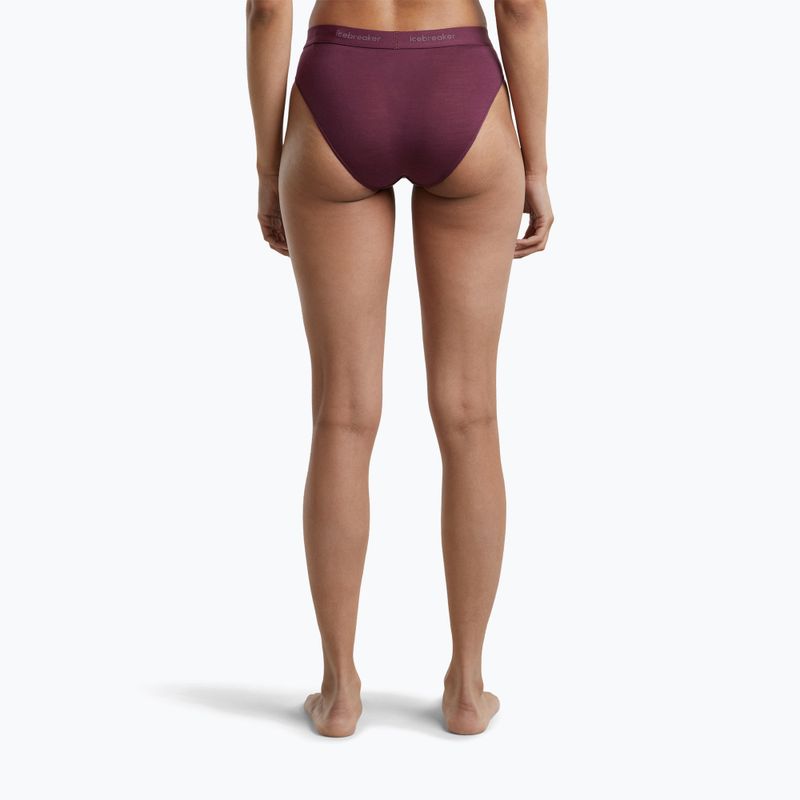 Труси термоактивні жіночі Icebreaker Merino 125 Cool-Lite Sprite Hipster dark berry 4