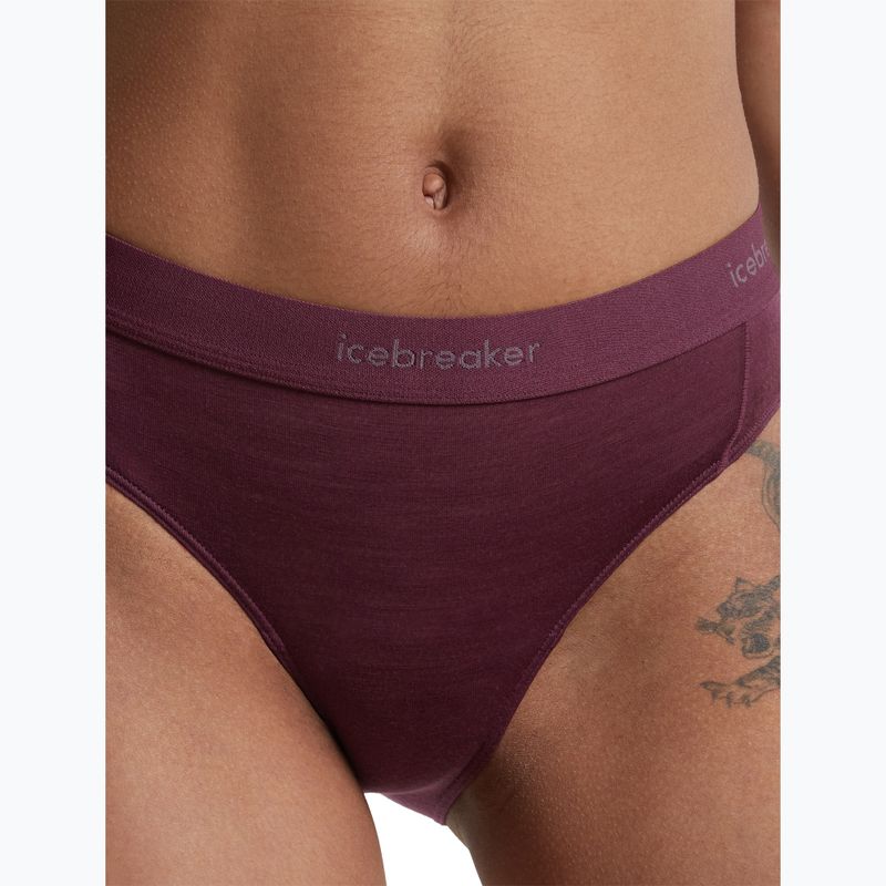 Труси термоактивні жіночі Icebreaker Merino 125 Cool-Lite Sprite Hipster dark berry 6