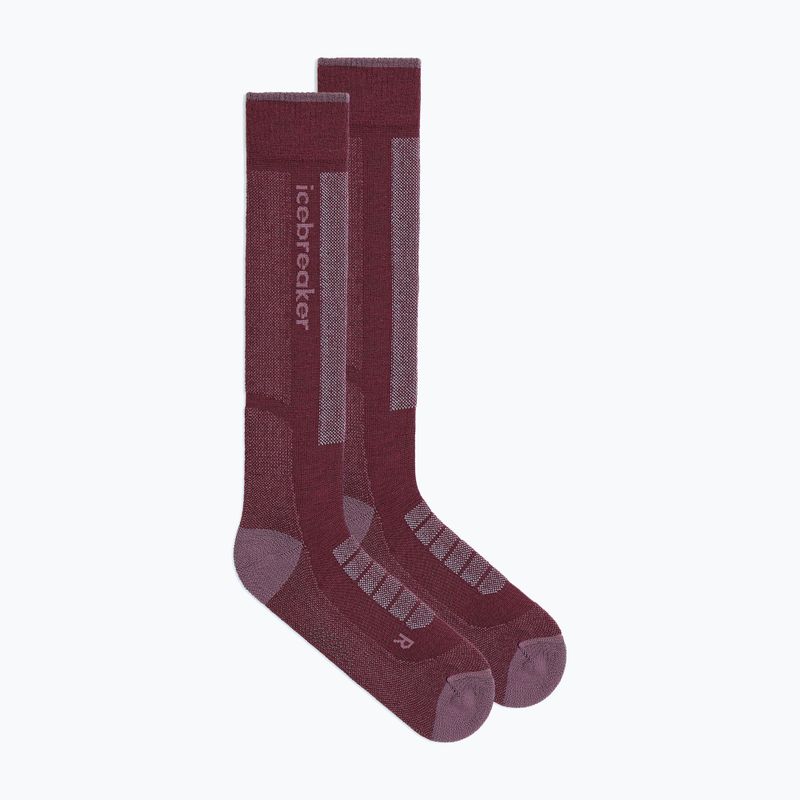 Шкарпетки лижні жіночі Icebreaker Merino Ski+ Ultralight OTC berry/grey plum/zinc blue