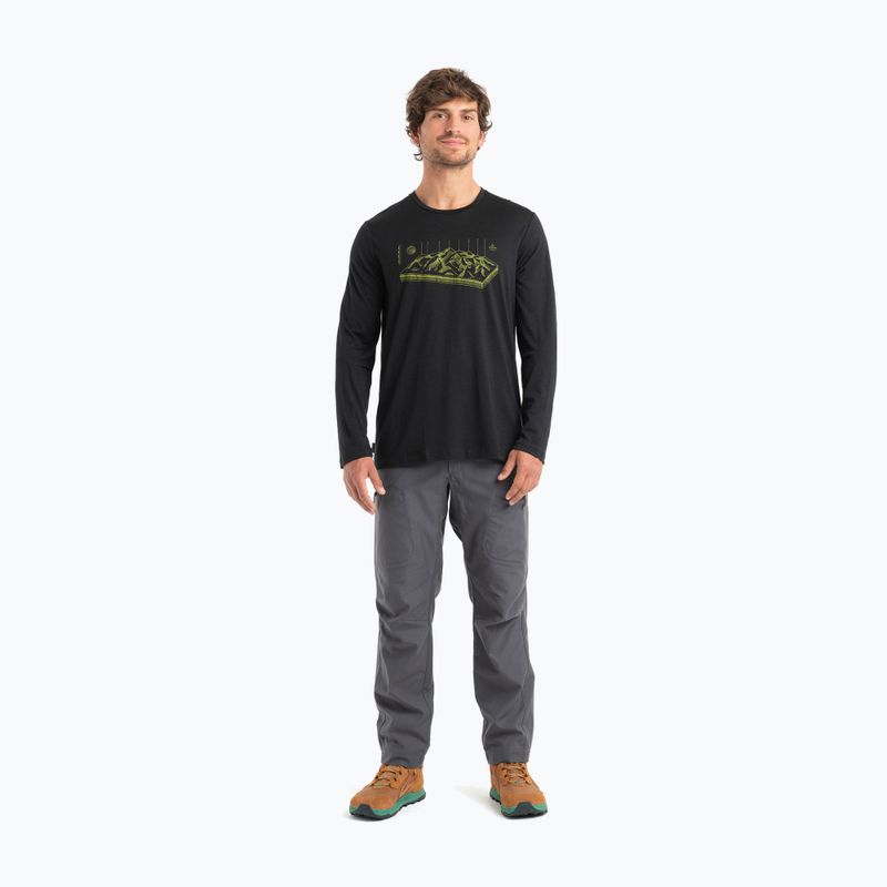 Чоловіча термоактивна кофта icebreaker Merino 150 Tech Lite II Tee Alps 3D black 4