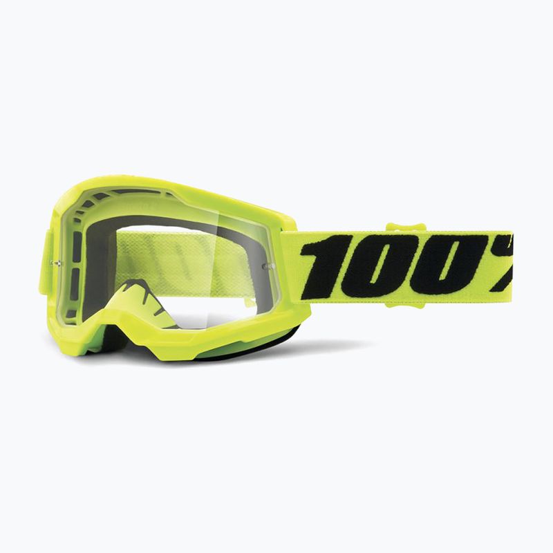Окуляри велосипедні 100% Strata 2 fluo yellow/clear