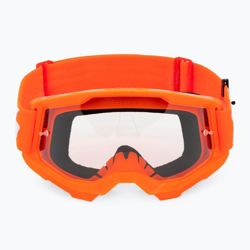 Маска велосипедна чоловіча 100% Strata 2 orange/clear 2