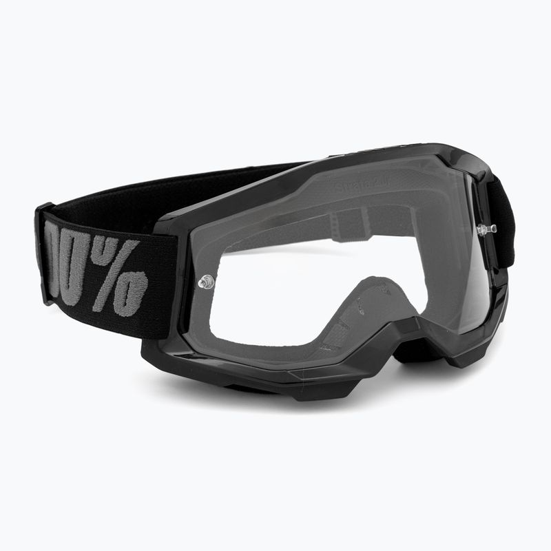 Окуляри велосипедні дитячі 100% Strata 2 Junior 50031-00001 black/clear