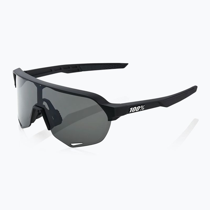 Окуляри сонцезахисні 100% S2 soft tact black/smoke