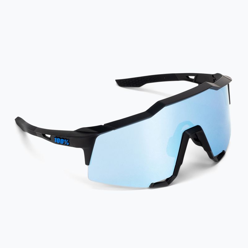 Окуляри велосипедні 100% Speedcraft matte black/hiper blue multilayer mirror 2