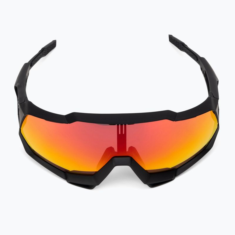 Окуляри велосипедні 100% Speedtrap soft tact black/hiper red multilayer mirror 4