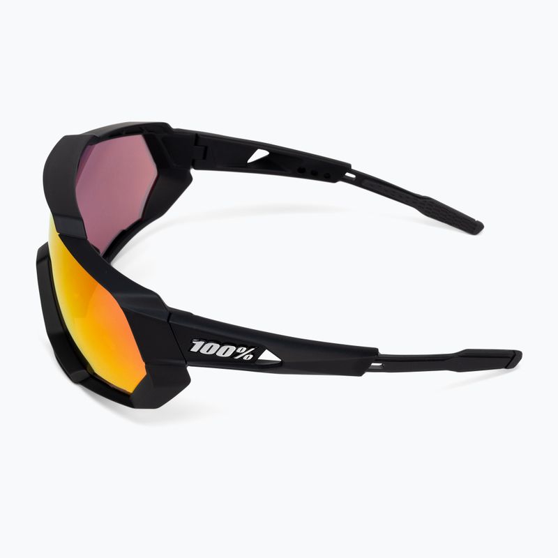 Окуляри велосипедні 100% Speedtrap soft tact black/hiper red multilayer mirror 5