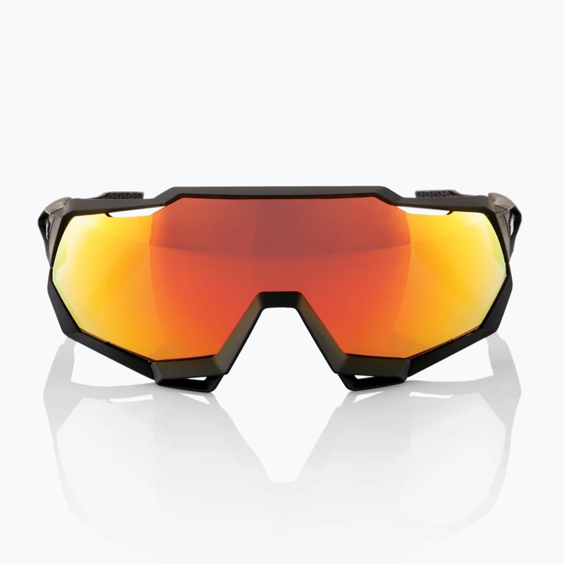 Окуляри велосипедні 100% Speedtrap soft tact black/hiper red multilayer mirror 8