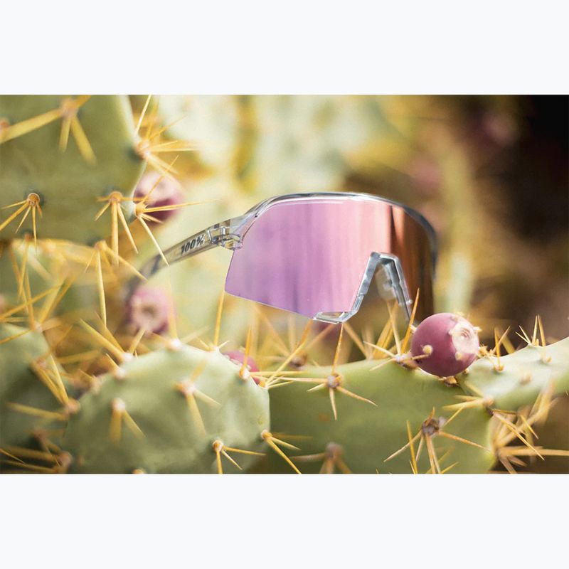 Окуляри сонцезахисні 100% S3 polished translucent grey/rose gold mirror photochrom 10