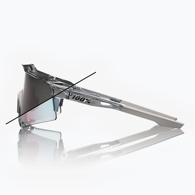 Окуляри сонцезахисні 100% Speedcraft polished translucent grey/rose gold mirror photochrom 3