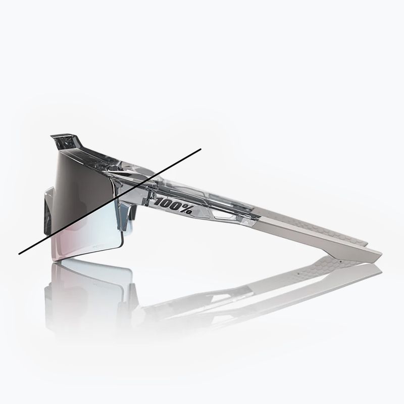 Окуляри сонцезахисні 100% Speedcraft SL polished translucent grey/rose gold mirr photochr 9