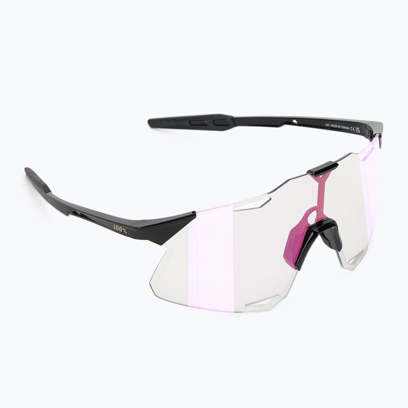 Окуляри сонцезахисні 100% Hypercraft gloss black/photochromic purple mirror