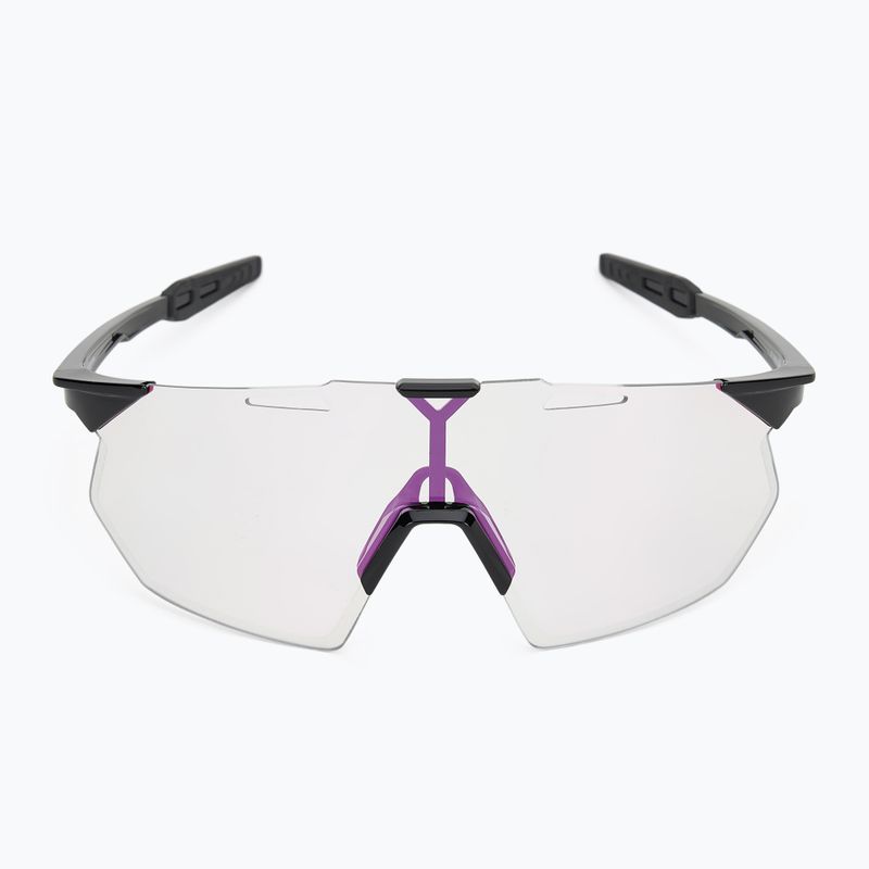 Окуляри сонцезахисні 100% Hypercraft SQ gloss black/photochromic purple mirror 3