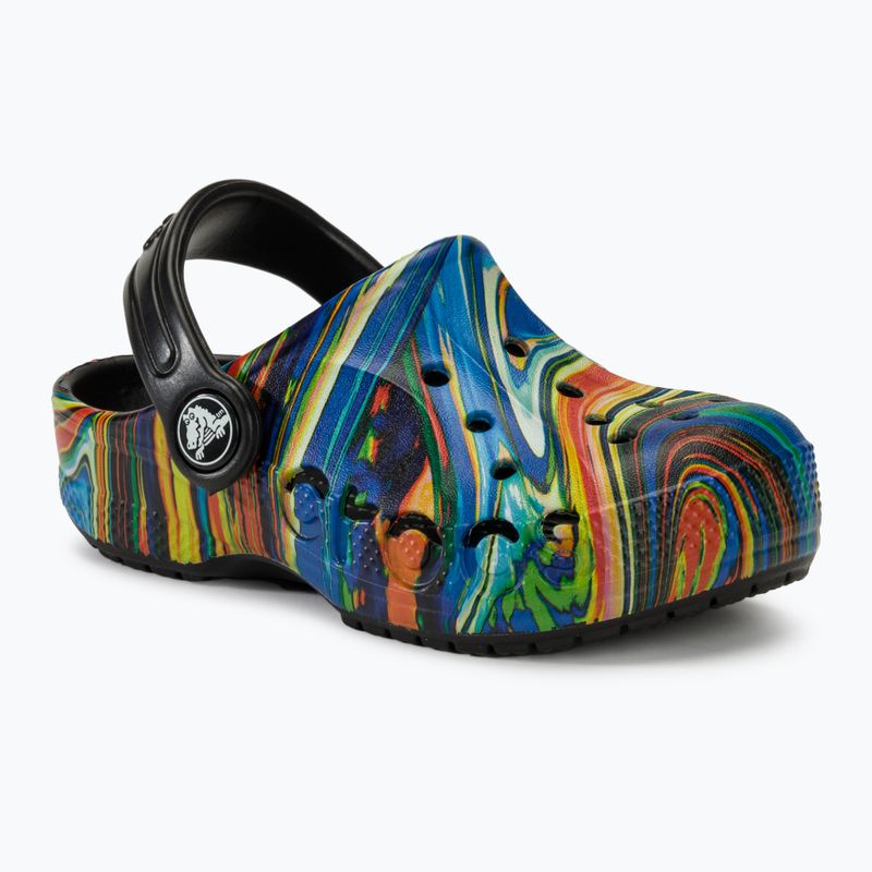 Шльопанці дитячі Crocs Baya Graphic Clog black/multi