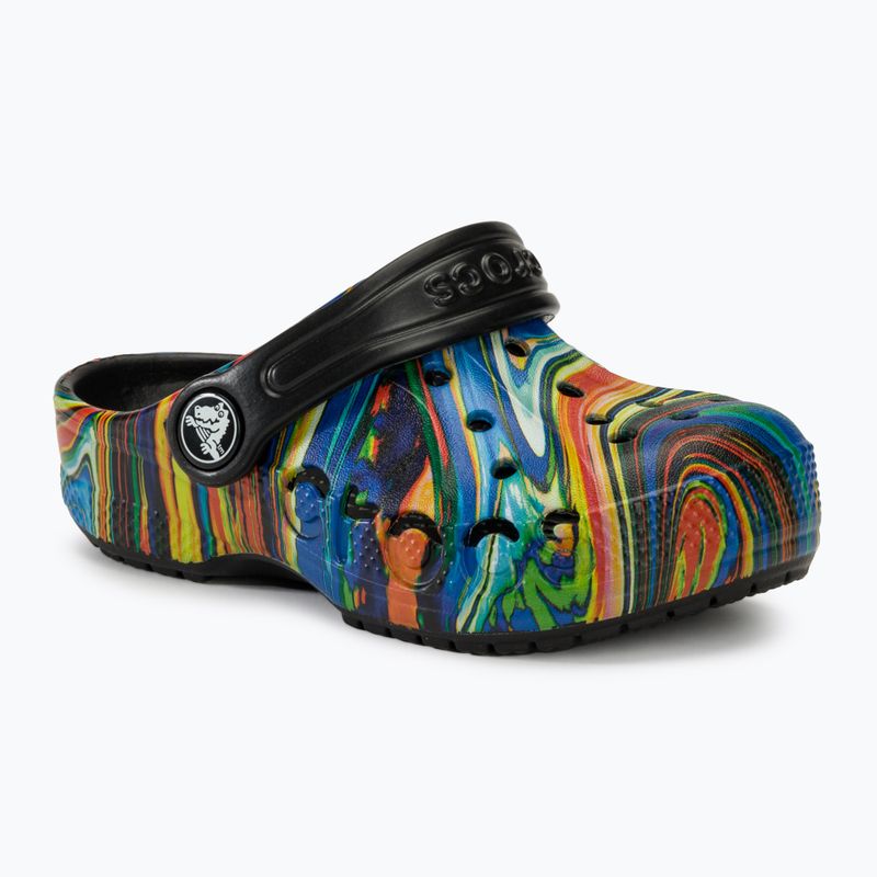 Шльопанці дитячі Crocs Baya Graphic Clog black/multi 2