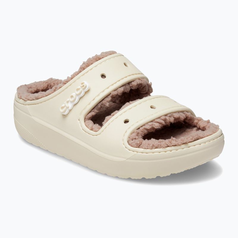 Шльопанці Crocs Classic Cozzzy Sandal bone/mushroom 8