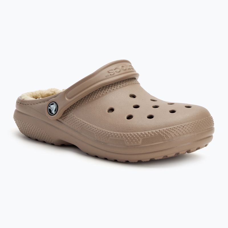 Шльопанці Crocs Classic Lined Clog mushroom/bone